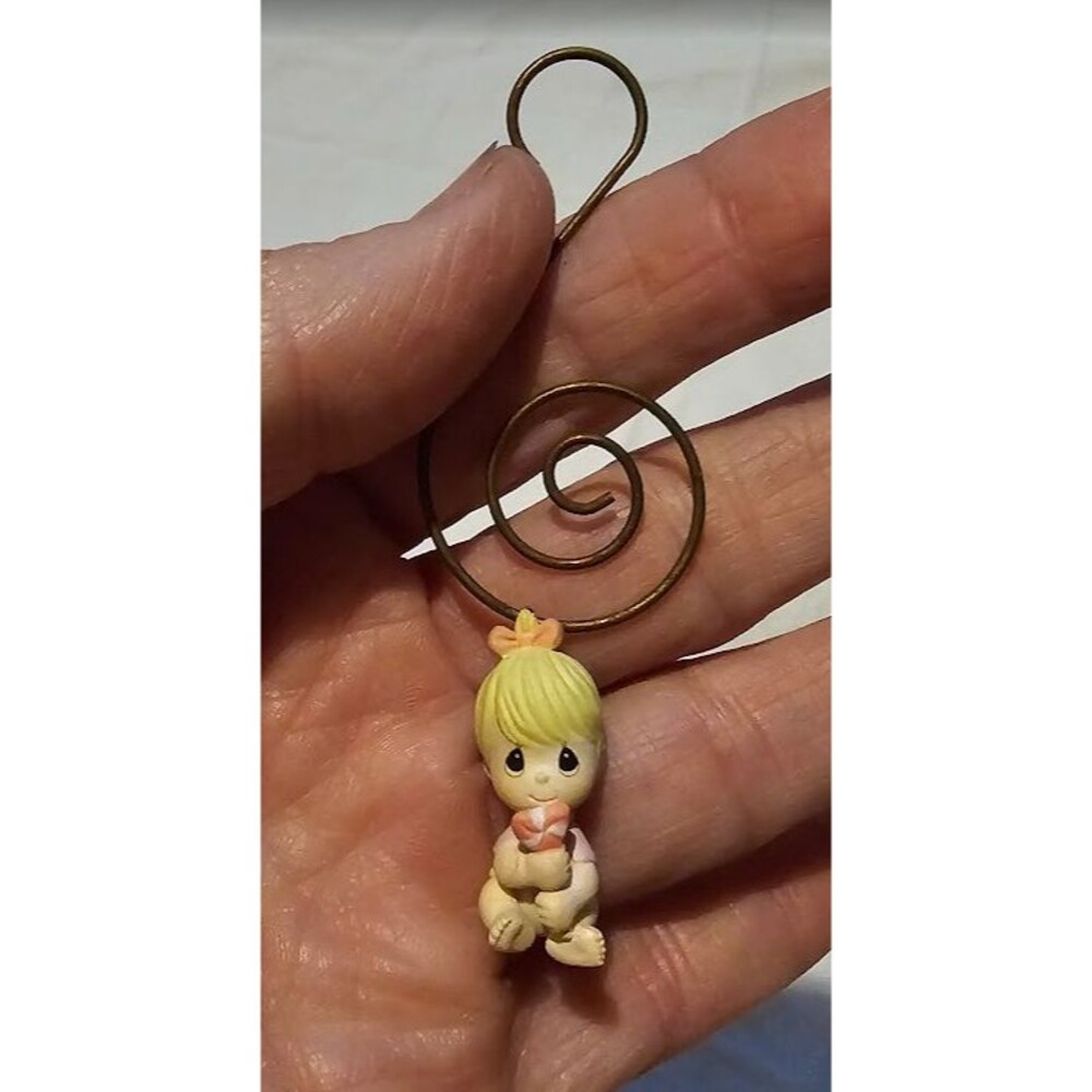 Vintage 1999 Precious Moments Miniature Ornament, Girl with Candy PMI